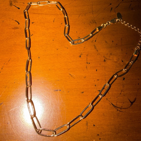 RACHEL GLAUBER 14K Gold Plated Paperclip Link Chain Necklace NEW - Picture 7 of 7